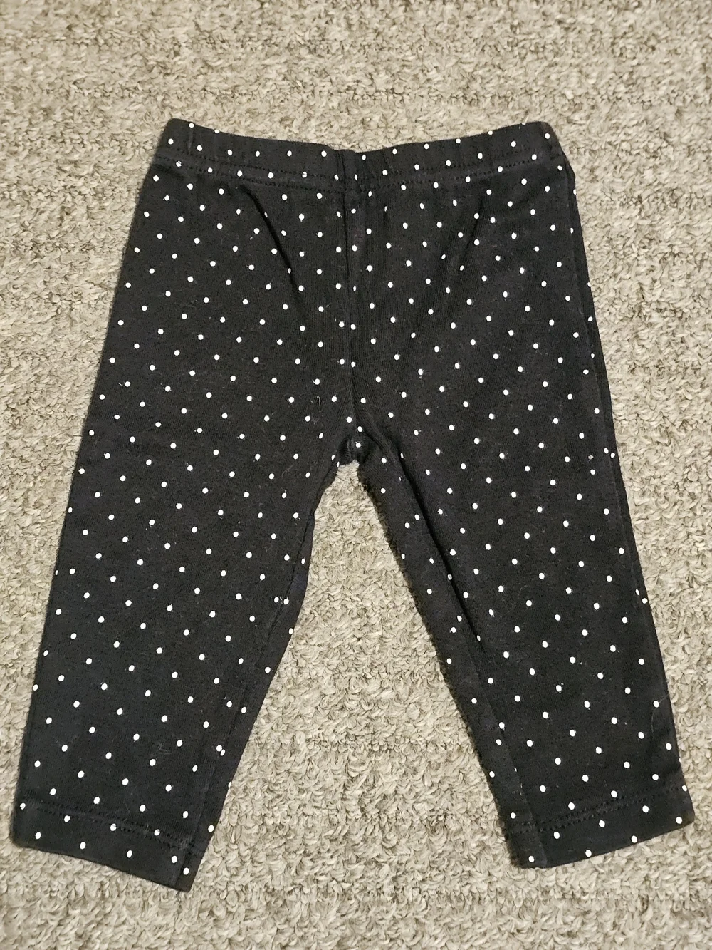 6month Baby 3-Pack Bottoms - Pink, Black Polka Dot & White